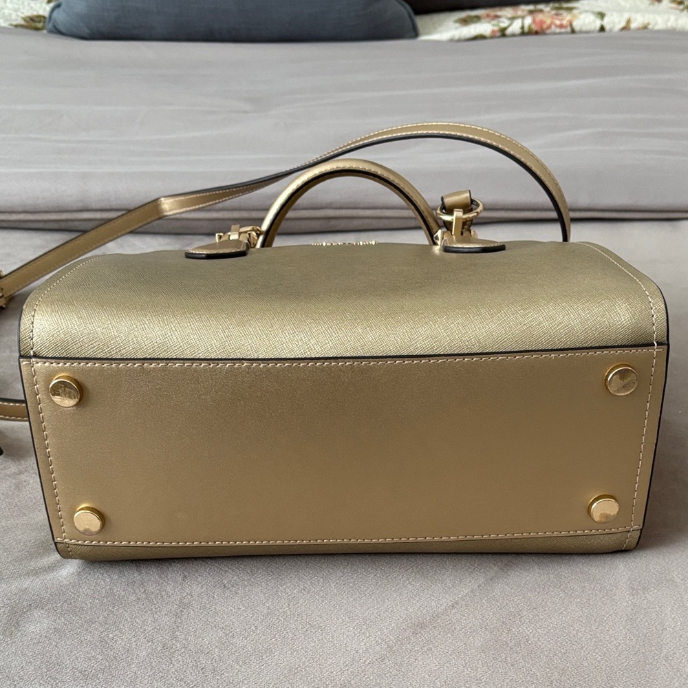 Michael Kors Gold Satchel Bag - Picture 4 of 12